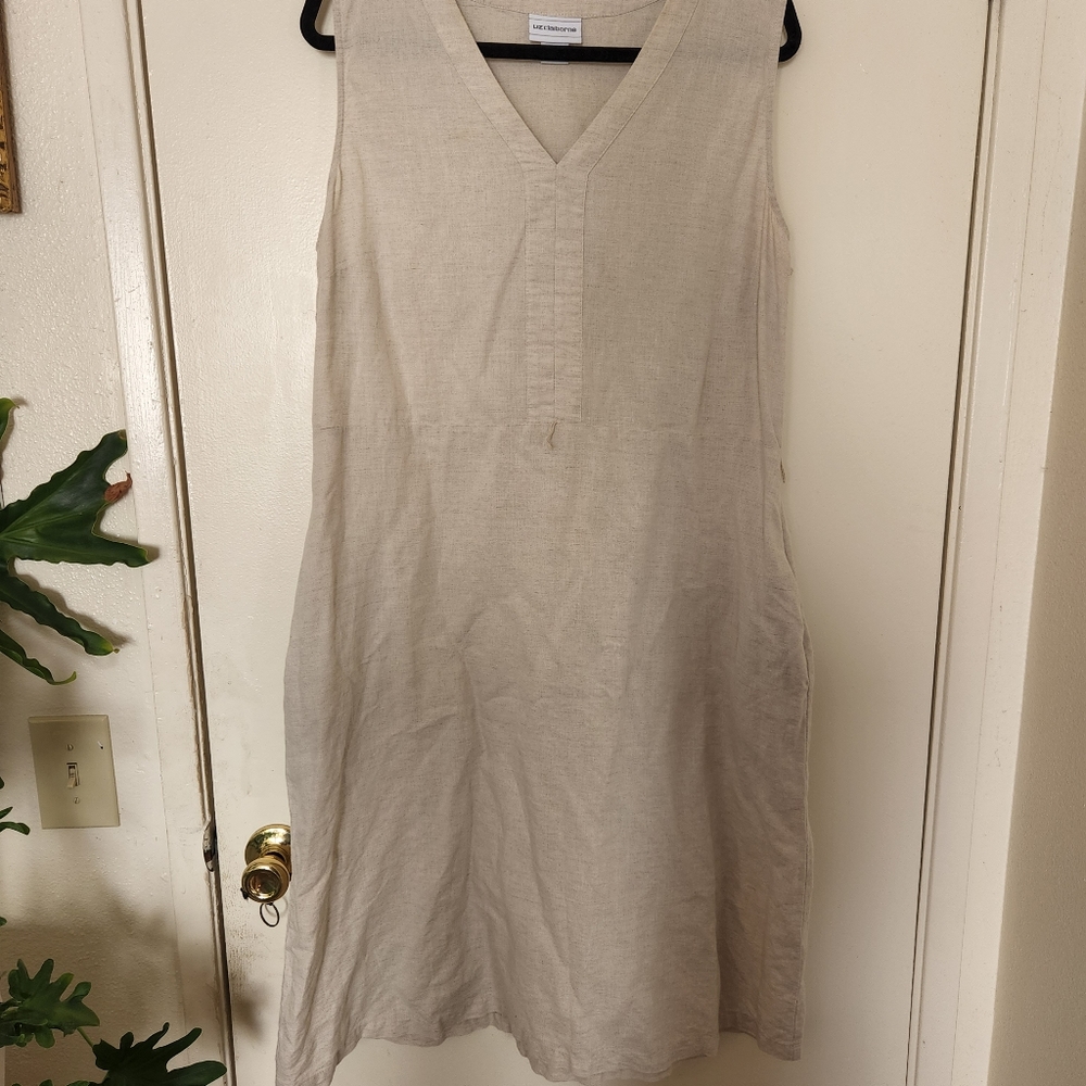 Linen midi dress